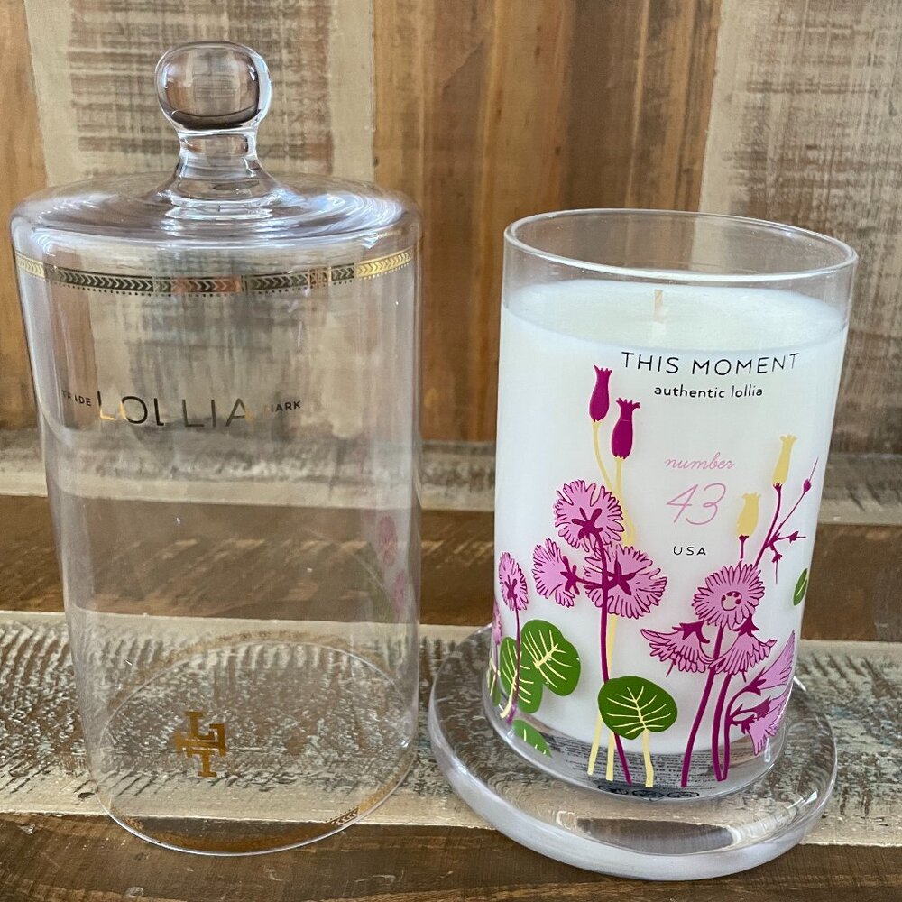 LOLLIA This Moment Glass Candle w/Cloche